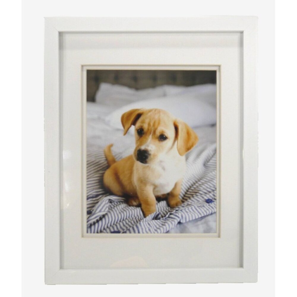 NIELSEN BAINBRIDGE white 8x10" hanging photo picture frame 12.25 x 15.25 x 1.25"